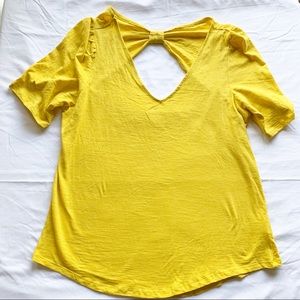 ANTHROPOLOGIE | open back bow shirt